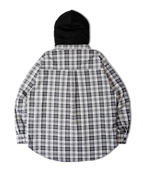 GALLIS ADDICTION（ガリスアディクション）の「GA HOOD-LAYER CHECK SHIRT（シャツ/ブラウス・メンズ・ブラック/ベージュ・FREE）」の4枚目の写真