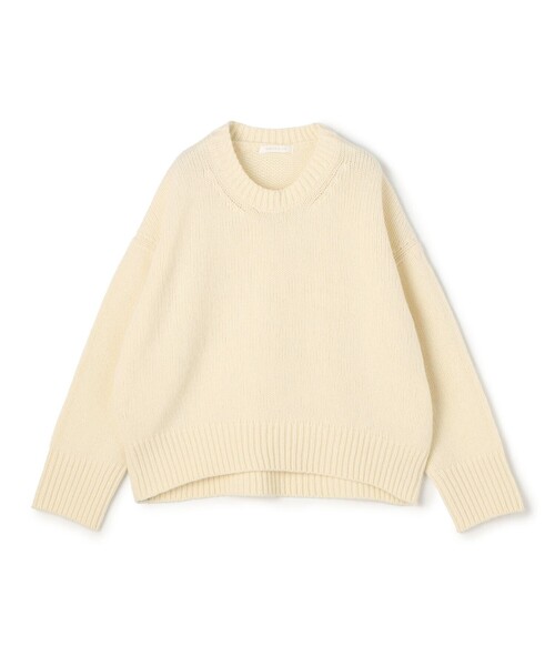 希少サイズM GALERIE VIE♡ファインウール クルーネック ニット 白 ファインウール クルーネックプルオーバー（ニット/セーター