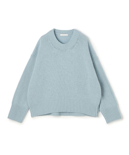 ギャルリーヴィー ファインウールクルーネックプルオーバー ニット ブルー ファインウール クルーネックプルオーバー（ニット/セーター