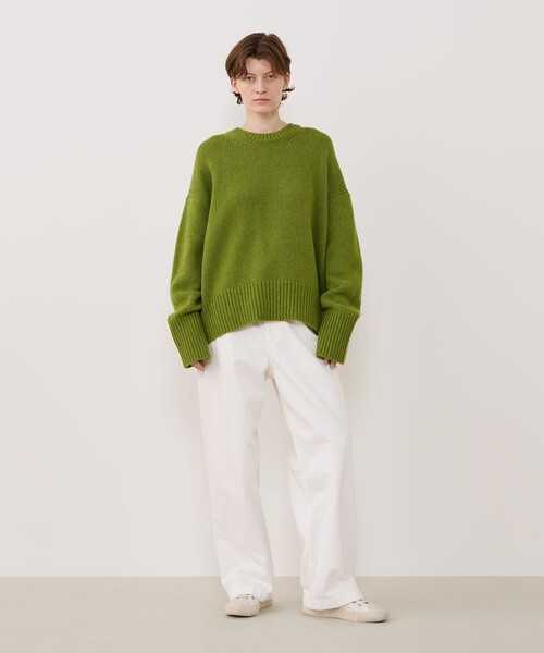 GALERIE VIE（ギャルリー ヴィー）の「ファインウール クルーネックプルオーバー（ニット/セーター・レディース・ホワイト/グレー/イエロー/ライトブルー/グリーン/ベージュ系その他/チャコールグレー/ライトピンク/ライトグレー/ライトパープル/ネイビー/ブラック・S/M）」の22枚目の写真