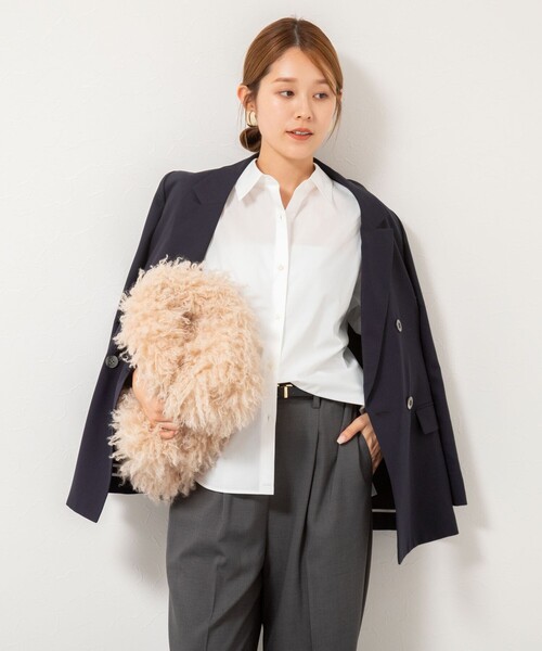 NOLLEY’S(ノーリーズ)の「ウォッシャブル2WAYBasicレギュラーシャツ(シャツ/ブラウス・レディース・ブルー系その他/ホワイト/サックスブルー/ベージュ系その他・38)」の7枚目の写真