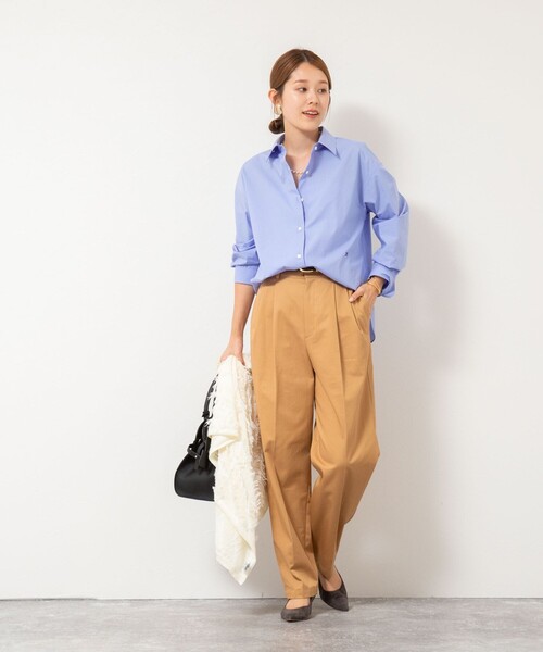 NOLLEY’S(ノーリーズ)の「ウォッシャブル2WAYBasicレギュラーシャツ(シャツ/ブラウス・レディース・ブルー系その他/ホワイト/サックスブルー/ベージュ系その他・38)」の10枚目の写真