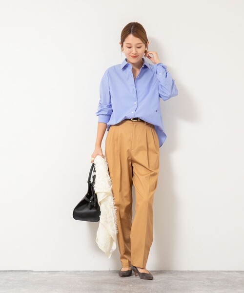 NOLLEY’S(ノーリーズ)の「ウォッシャブル2WAYBasicレギュラーシャツ(シャツ/ブラウス・レディース・ブルー系その他/ホワイト/サックスブルー/ベージュ系その他・38)」の11枚目の写真