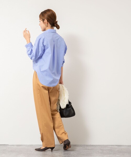 NOLLEY’S(ノーリーズ)の「ウォッシャブル2WAYBasicレギュラーシャツ(シャツ/ブラウス・レディース・ブルー系その他/ホワイト/サックスブルー/ベージュ系その他・38)」の12枚目の写真