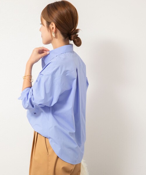 NOLLEY’S(ノーリーズ)の「ウォッシャブル2WAYBasicレギュラーシャツ(シャツ/ブラウス・レディース・ブルー系その他/ホワイト/サックスブルー/ベージュ系その他・38)」の15枚目の写真