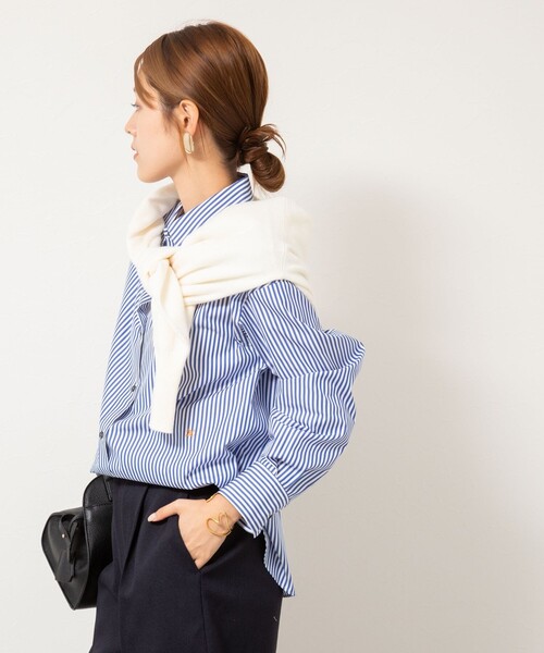 NOLLEY’S(ノーリーズ)の「ウォッシャブル2WAYBasicレギュラーシャツ(シャツ/ブラウス・レディース・ブルー系その他/ホワイト/サックスブルー/ベージュ系その他・38)」の20枚目の写真