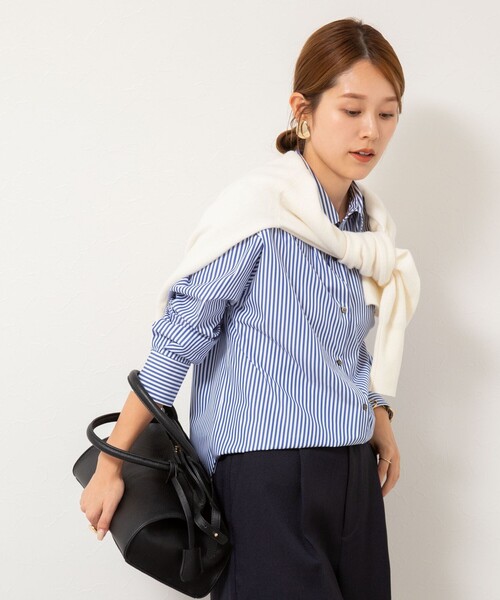 NOLLEY’S(ノーリーズ)の「ウォッシャブル2WAYBasicレギュラーシャツ(シャツ/ブラウス・レディース・ブルー系その他/ホワイト/サックスブルー/ベージュ系その他・38)」の22枚目の写真