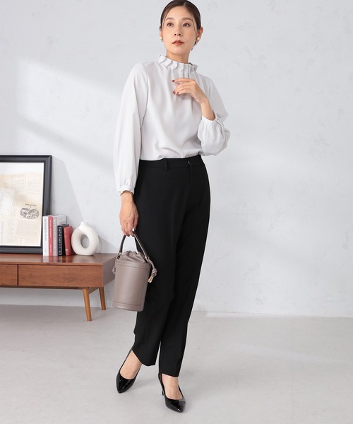 GALLORIA（ギャローリア）の「【キレメクパンツ】すっきりストレートパンツ（その他パンツ・レディース・グレー/チャコールグレー/ブラック・LL/L/M/S）」の4枚目の写真