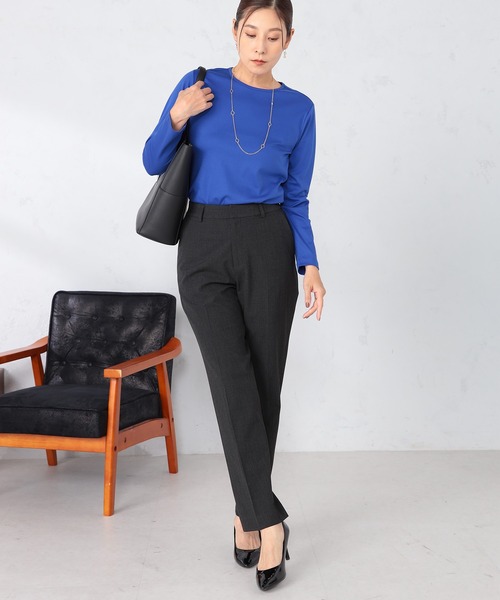 GALLORIA（ギャローリア）の「【キレメクパンツ】すっきりストレートパンツ（その他パンツ・レディース・グレー/チャコールグレー/ブラック・LL/L/M/S）」の12枚目の写真