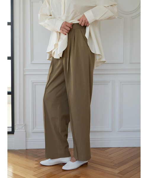 Brown&Street(ブラウンアンドストリート)の「マジックテープパンツ(スラックス・レディース・カーキブラウン/パープル・FREE/L~LL)」の8枚目の写真