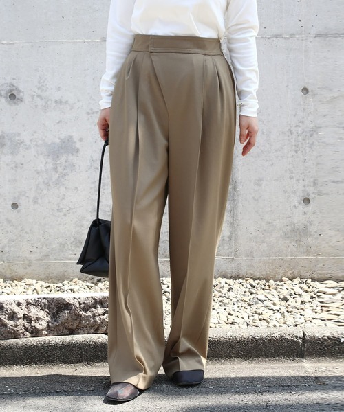 Brown&Street(ブラウンアンドストリート)の「マジックテープパンツ(スラックス・レディース・カーキブラウン/パープル・FREE/L~LL)」の10枚目の写真