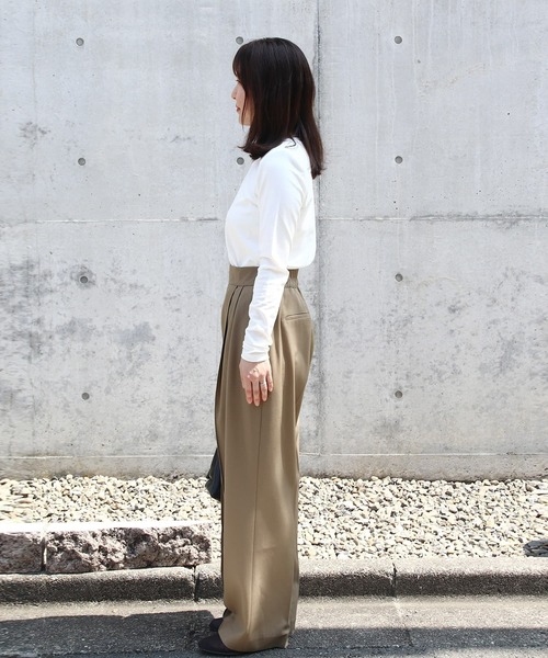Brown&Street(ブラウンアンドストリート)の「マジックテープパンツ(スラックス・レディース・カーキブラウン/パープル・FREE/L~LL)」の12枚目の写真
