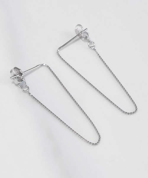 blackdia ocean(ブラックダイヤオーシャン)の「blackdia ocean ボックスチェーンピアス silver925(ピアス(両耳用)・レディース・ゴールド/シルバー・FREE)」の5枚目の写真