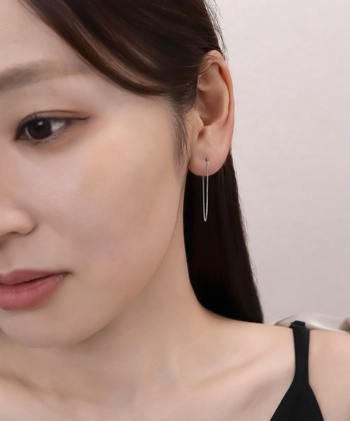 blackdia ocean(ブラックダイヤオーシャン)の「blackdia ocean ボックスチェーンピアス silver925(ピアス(両耳用)・レディース・ゴールド/シルバー・FREE)」の7枚目の写真