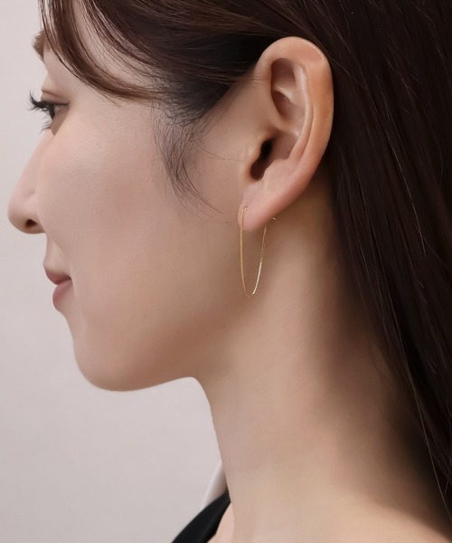 blackdia ocean(ブラックダイヤオーシャン)の「blackdia ocean ボックスチェーンピアス silver925(ピアス(両耳用)・レディース・ゴールド/シルバー・FREE)」の10枚目の写真