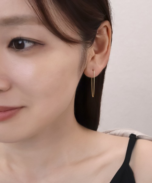 blackdia ocean(ブラックダイヤオーシャン)の「blackdia ocean ボックスチェーンピアス silver925(ピアス(両耳用)・レディース・ゴールド/シルバー・FREE)」の6枚目の写真