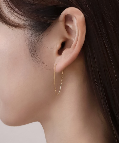 blackdia ocean(ブラックダイヤオーシャン)の「blackdia ocean ボックスチェーンピアス silver925(ピアス(両耳用)・レディース・ゴールド/シルバー・FREE)」の8枚目の写真