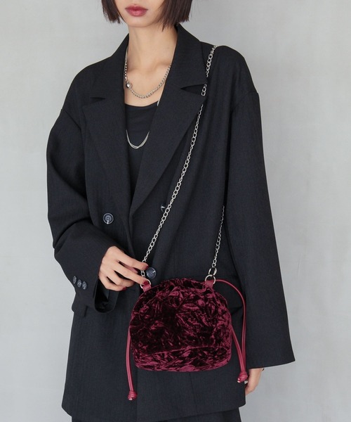 PAGEBOY（ページボーイ）の「ベロアキンチャクBAG（ハンドバッグ・レディース・ブラック/レオパード/レッド・FREE）」の2枚目の写真