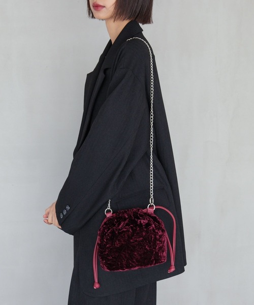PAGEBOY（ページボーイ）の「ベロアキンチャクBAG（ハンドバッグ・レディース・ブラック/レオパード/レッド・FREE）」の7枚目の写真