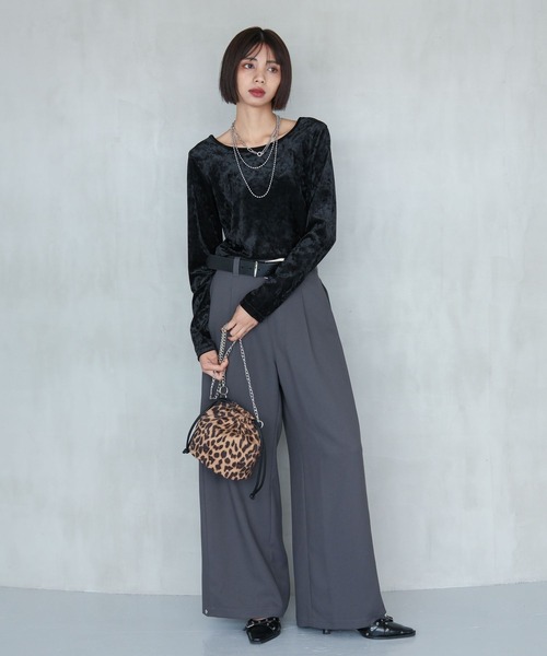 PAGEBOY（ページボーイ）の「ベロアキンチャクBAG（ハンドバッグ・レディース・ブラック/レオパード/レッド・FREE）」の10枚目の写真