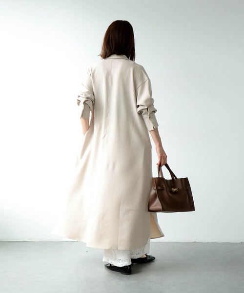 Jines(ジネス)の「メランジ2wayカルゼ万能ワンピース【WEB限定】(ワンピース・レディース・ベージュ/ネイビー・38)」の10枚目の写真