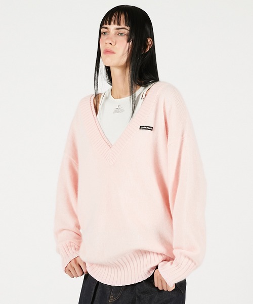 アンゴラウールVネックニット / Angora Wool V-Neck Knit（ニット