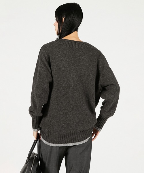 PRANK PROJECT（プランクプロジェクト）の「アンゴラウールVネックニット / Angora Wool V-Neck Knit（ニット/セーター・レディース・ピンク/ホワイト/チャコールグレー/ブラック・FREE）」の12枚目の写真