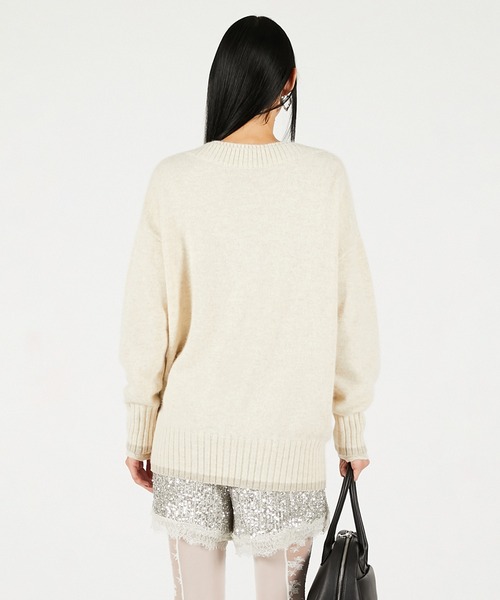 PRANK PROJECT（プランクプロジェクト）の「アンゴラウールVネックニット / Angora Wool V-Neck Knit（ニット/セーター・レディース・ピンク/ホワイト/チャコールグレー/ブラック・FREE）」の9枚目の写真