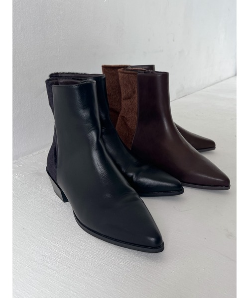 Ungrid（アングリッド）の「ポインテッドトゥブーツ（ブーツ・レディース・ブラウン/ブラック・S/L/M）」の14枚目の写真