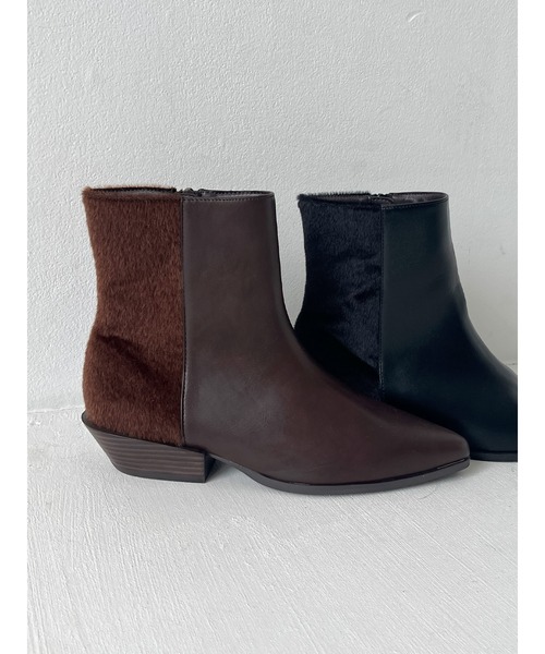 Ungrid（アングリッド）の「ポインテッドトゥブーツ（ブーツ・レディース・ブラウン/ブラック・S/L/M）」の15枚目の写真