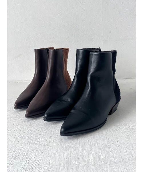 Ungrid（アングリッド）の「ポインテッドトゥブーツ（ブーツ・レディース・ブラウン/ブラック・S/L/M）」の17枚目の写真