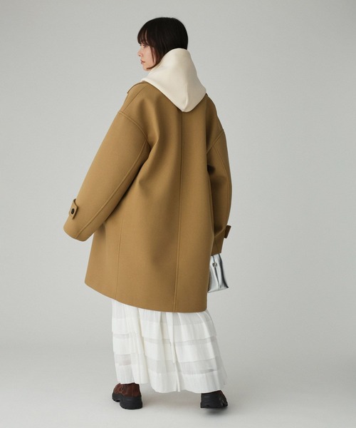 BABYLONE（バビロン）の「ボンディングジャケットコート（ピーコート・レディース・チャコール/ベージュ・フリー）」の17枚目の写真