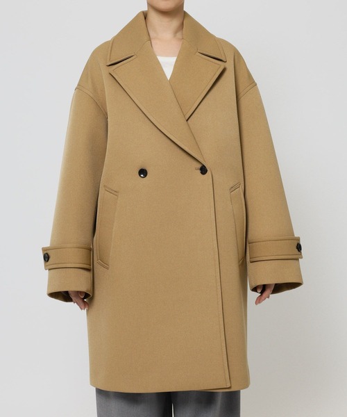 BABYLONE（バビロン）の「ボンディングジャケットコート（ピーコート・レディース・チャコール/ベージュ・フリー）」の18枚目の写真