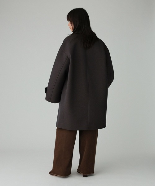 BABYLONE（バビロン）の「ボンディングジャケットコート（ピーコート・レディース・チャコール/ベージュ・フリー）」の9枚目の写真