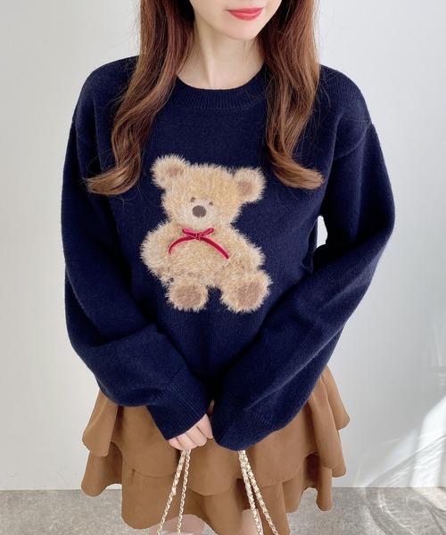 くま もちもちフェザーベアニットプルオーバー｜INGNI(イング) 公式通販