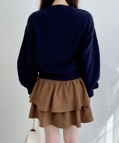 INGNI（イング）の「もちもちフェザーベアニットプルオーバー（ニット/セーター・レディース・オフホワイト/ネイビー/ボルドー/ホワイト系その他/ネイビー系1/ワイン系・M）」の14枚目の写真