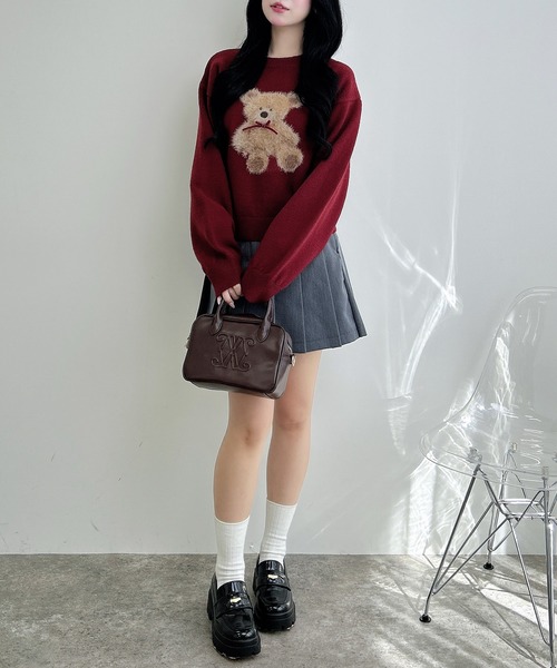 INGNI（イング）の「もちもちフェザーベアニットプルオーバー（ニット/セーター・レディース・オフホワイト/ネイビー/ボルドー/ホワイト系その他/ネイビー系1/ワイン系・M）」の22枚目の写真