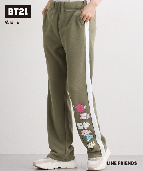 SMILE LAND（スマイルランド）の「【BT21】裏起毛パンツ＜大きいサイズ有＞（その他パンツ・レディース・チャコール/ブラック/カーキ・M/L/LL/3L/4L/5L）」の3枚目の写真