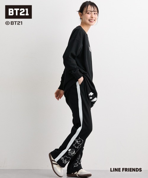 SMILE LAND（スマイルランド）の「【BT21】裏起毛パンツ＜大きいサイズ有＞（その他パンツ・レディース・チャコール/ブラック/カーキ・M/L/LL/3L/4L/5L）」の6枚目の写真