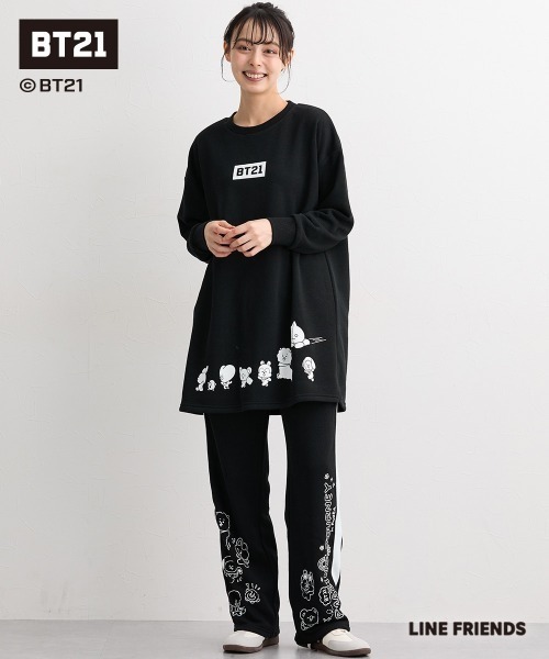 SMILE LAND（スマイルランド）の「【BT21】裏起毛パンツ＜大きいサイズ有＞（その他パンツ・レディース・チャコール/ブラック/カーキ・M/L/LL/3L/4L/5L）」の5枚目の写真