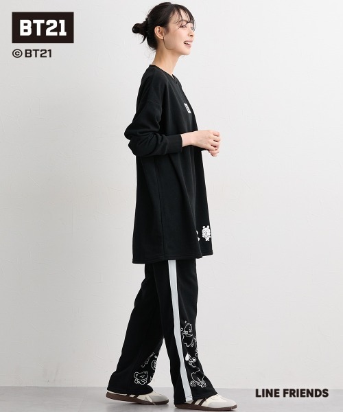 SMILE LAND（スマイルランド）の「【BT21】裏起毛パンツ＜大きいサイズ有＞（その他パンツ・レディース・チャコール/ブラック/カーキ・M/L/LL/3L/4L/5L）」の4枚目の写真