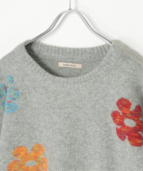 セール】MIXフラワーモチーフジャガードプルオーバー（ニット/セーター