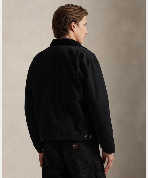 入手困難✨️三角タグ ポロラルフローレン モールスキンワークジャケット LL 黒 POLO RALPH LAUREN（ポロ・ラルフローレン） ポロ ラルフローレン