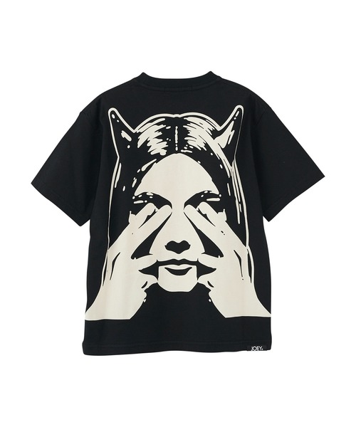 JOEY HYSTERIC（ジョーイヒステリック）の「SEE NO EVIL Tシャツ（Tシャツ/カットソー・キッズ・ブラック/ホワイト系その他2・LARGE）」の4枚目の写真