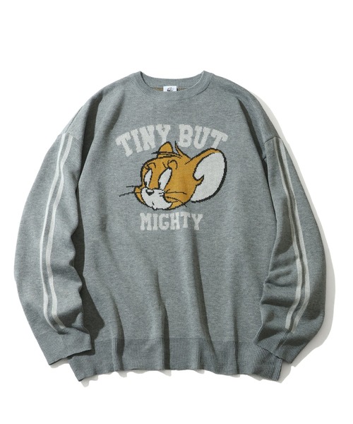 Tom&Jerry(トムアンドジェリー)の「【Tom & Jerry/トム & ジェリー】アートワークデザイン ジャガードニット セーター(ニット/セーター・レディース・オレンジ/グリーン/ダークネイビー/杢グレー・M/L)」の5枚目の写真