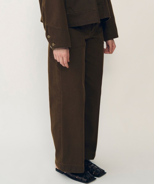 IRENENNE(アイレネ)の「ピグメントツイルワークパンツ / Pigment Twill Work Pants(その他パンツ・レディース・ブラウン/ネイビー・38/36/34)」の6枚目の写真