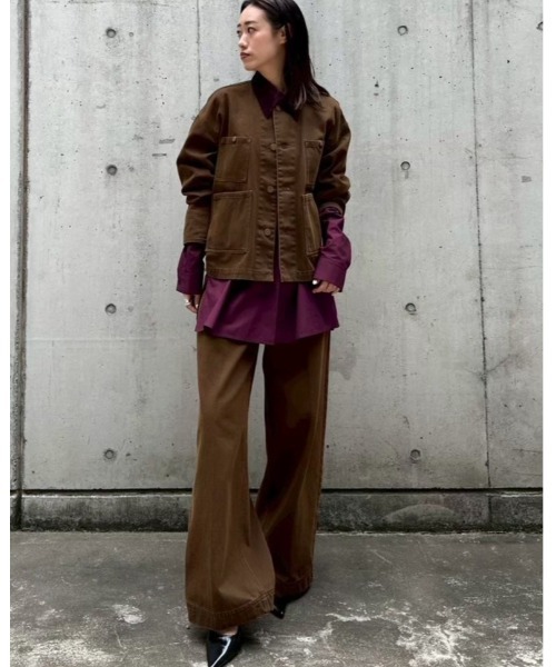 IRENENNE(アイレネ)の「ピグメントツイルワークパンツ / Pigment Twill Work Pants(その他パンツ・レディース・ブラウン/ネイビー・38/36/34)」の3枚目の写真