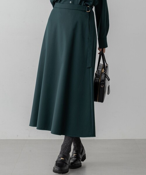 セール】【VERY10月号掲載】メリノウールサテン スカート（スカート