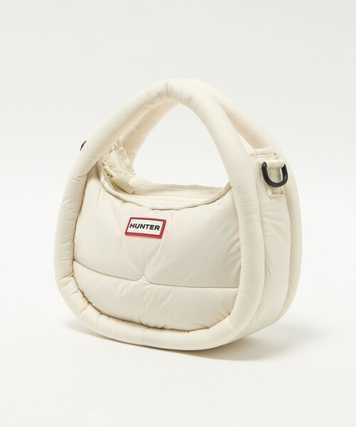 HUNTER（ハンター）の「＜HUNTER＞フレイムド パファー ホーボー バッグ （ミディ）（トートバッグ・レディース・ブラック/オフホワイト・FREE）」の12枚目の写真