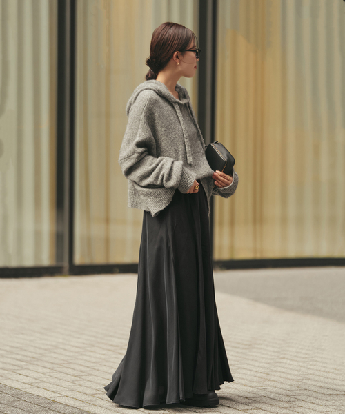 plage（プラージュ）の「《追加》Washable Fibril フレア スカート（スカート・レディース・アイボリー/ブラック・38/36/34）」の6枚目の写真